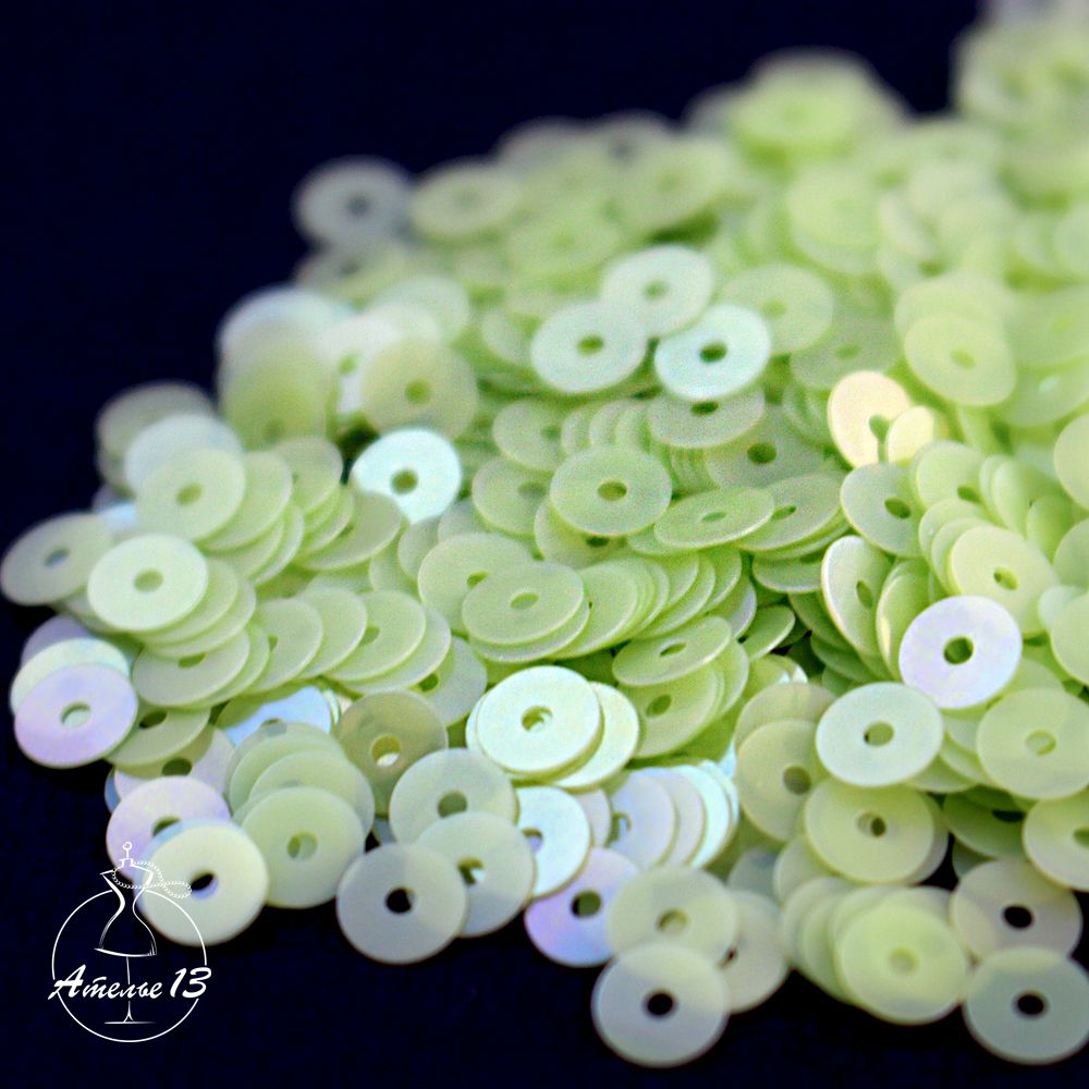 Cekiny 4mm płaskie #576, Oriental Lime, 3 гр