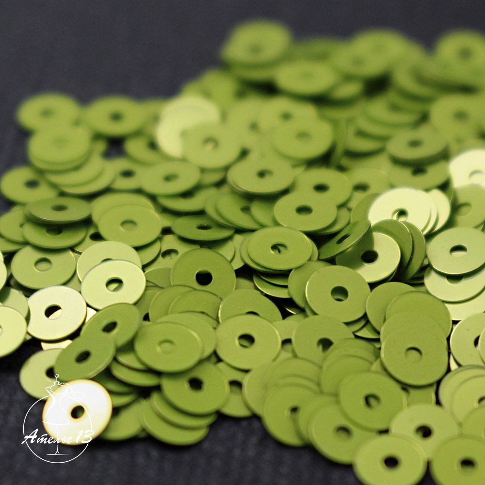 Cekiny 4mm płaskie #2029, Metal Lime, 3 gr